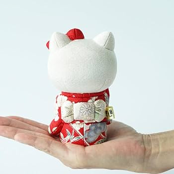 Amazon.co.jp: 招きハローキティ 赤 風水 伝統工芸士 柿沼東光